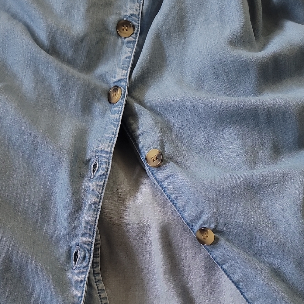 H&M Light Blue Button-Front Maxi Dress - Picture 7 of 9